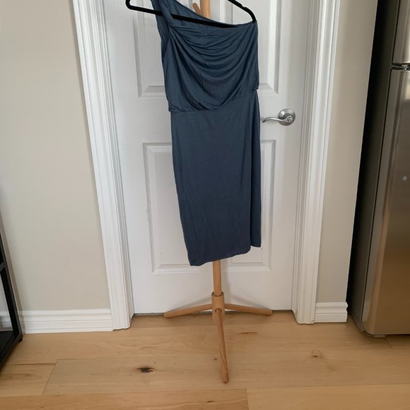 Fluxus Comfortable Cocktail Dress, Size S, Slate Blue - Picture 2 of 3
